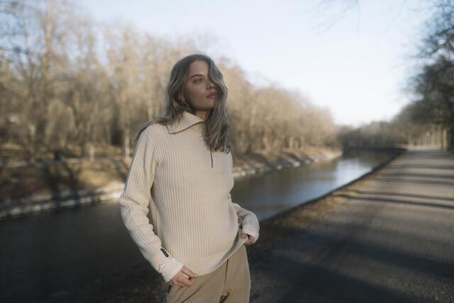 Twentyfour Mode Iris Hz Genser 38 Dame - Hvit 