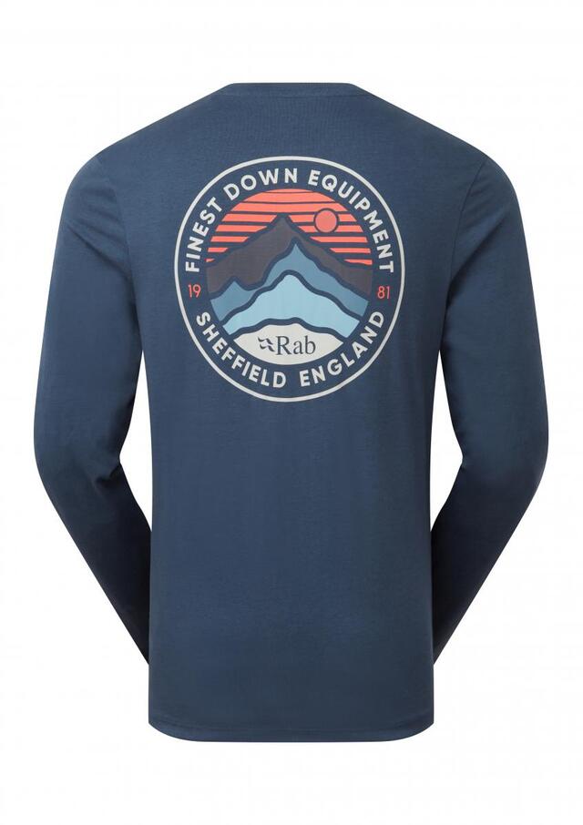 Rab Basecamp 3 Peaks Ls Tee M Tempest Blue 
