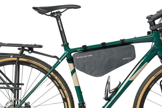 Basil Navigator Storm Rammeveske Grå, 2.2l, Vanntett(IPX3) 