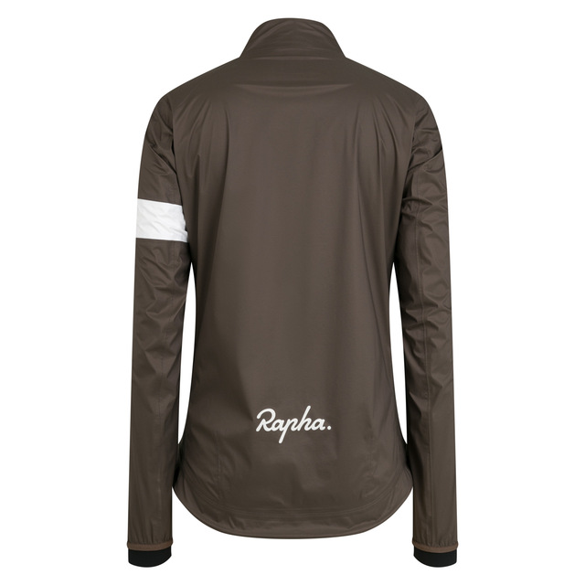 Rapha Women's Core Rain Jacket L Deep Coffee/White 