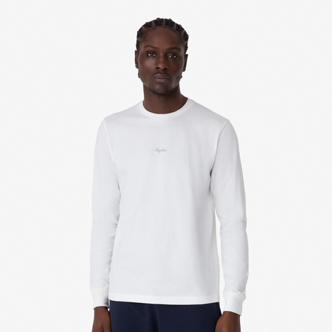 Rapha Long Sleeve Cotton T-Shirt M White/Light Grey