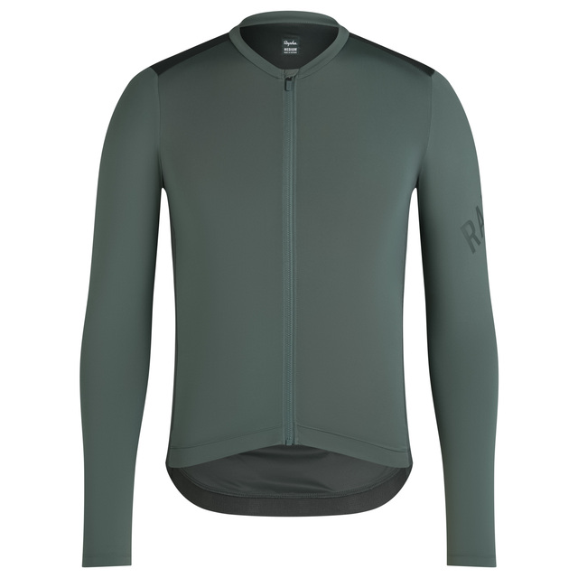 Rapha Pro Team Long Sleeve Lightweight Jersey - Balsam Green / Urban Chic