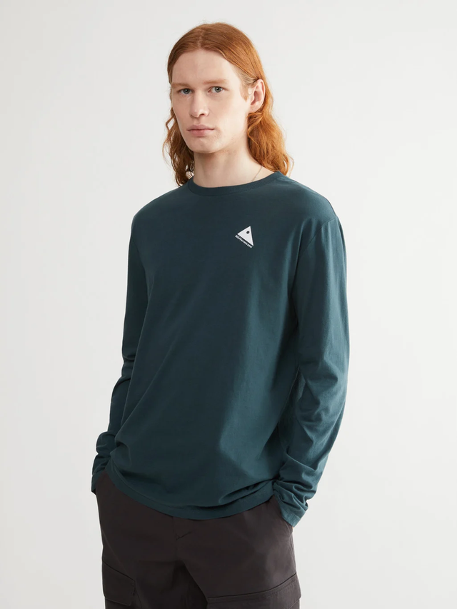 Klättermusen Runa Rain Mouse XL Long Sleeve Tee - DARK DEEP SEA 