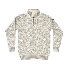 Devold Svalbard Wool Zip Neck Offwhite/Grey