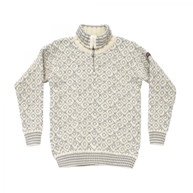 Devold Svalbard Wool Zip Neck M Offwhite/Grey 