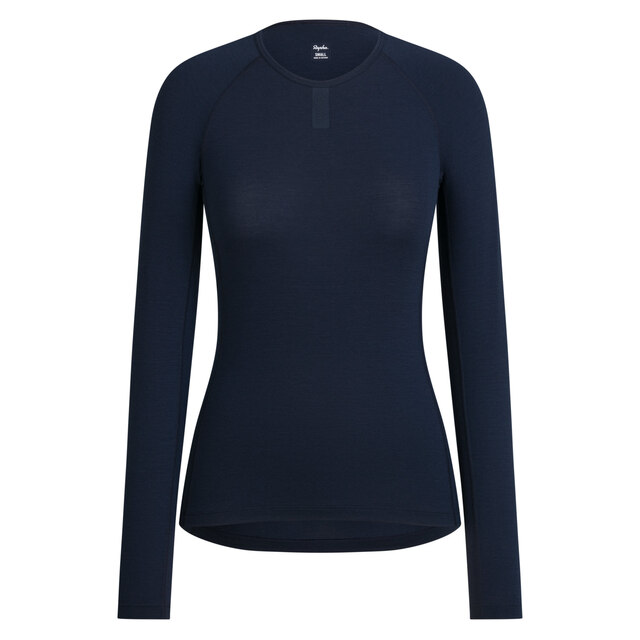 Rapha Women's Merino Base Layer XS Long Sleeve - Dark Navy 
