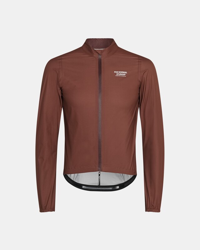 Pas Normal Studios Men's Mechanism Pertex Rain Jacket - Dark Brown - XS 
