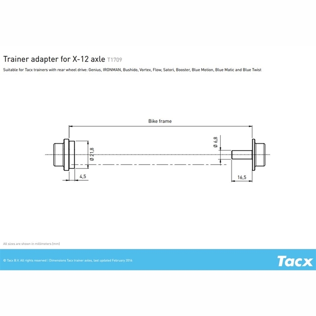 Tacx T1709 X-12 Akslingsadapter 