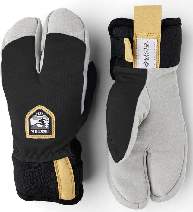 Hestra Wool Terry Jr Splitt Mitt Black 