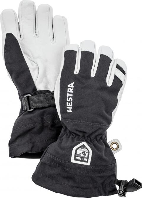 Hestra Army Leather Heli Ski Jr Hanske Black