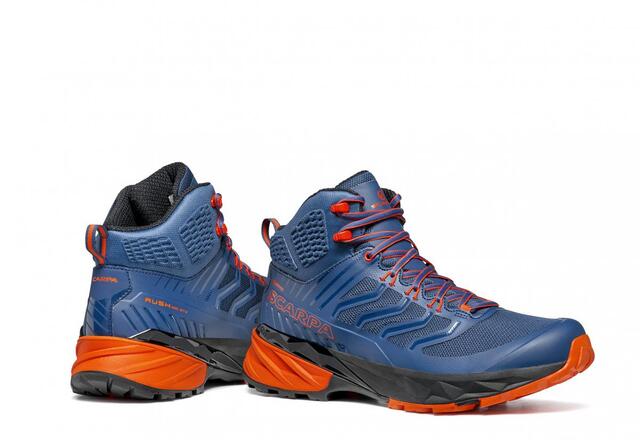 Scarpa Rush Mid Gtx Herre 36 Bfi Blue-Fiesta 