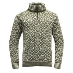 Devold Svalbard Wool Zip Neck Olive/Offwhite