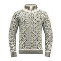 Devold Svalbard Sweater Zip Neck L Offwhite/Anthracite