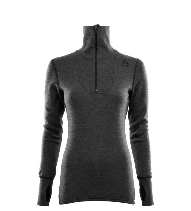 Aclima Doublewool Polo Dame M Marengo/Jet Black 