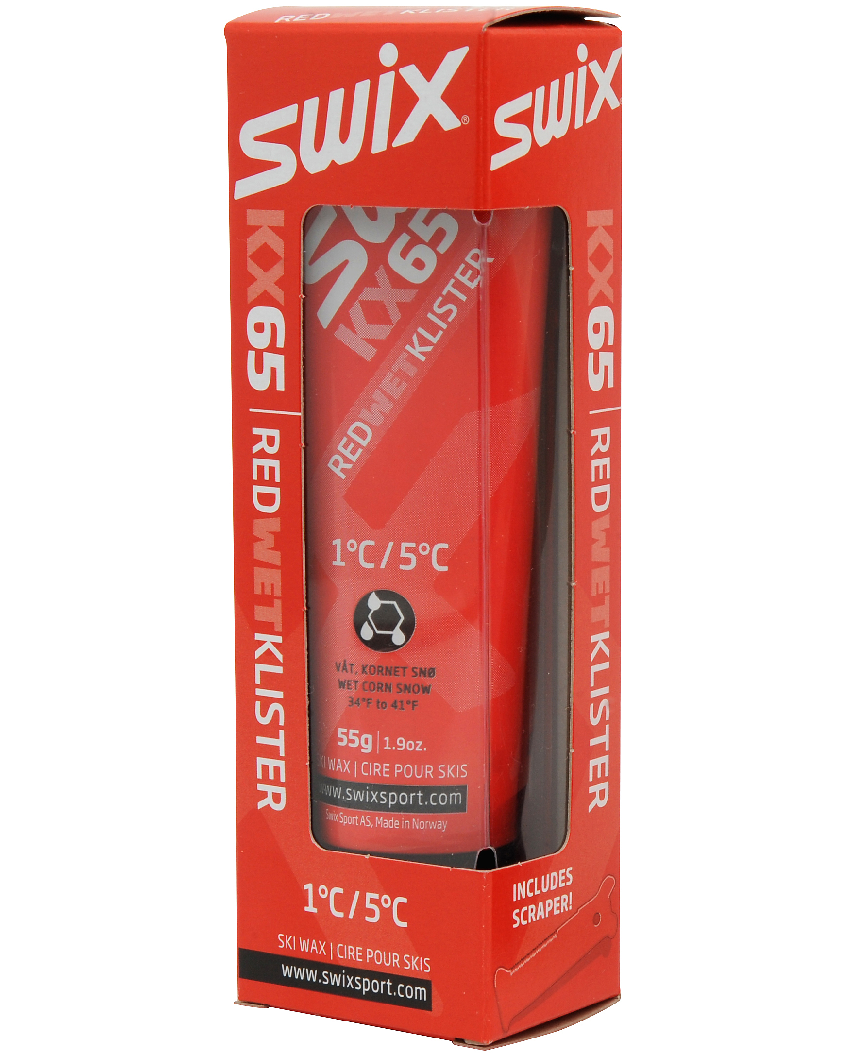 Swix KX65 Red Klister. +1C til +5C 