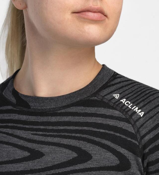 Aclima Warmwool Crewneck W´S S Black Motion 