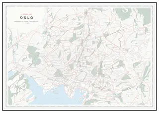 Dapa Maps Kart Oslo (50x70 cm)