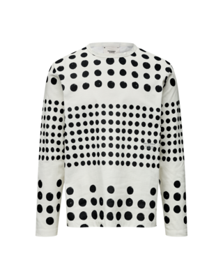 Pas Normal Studios Off-Race Graphic Long Sleeve T-Shirt - Off White Polka
