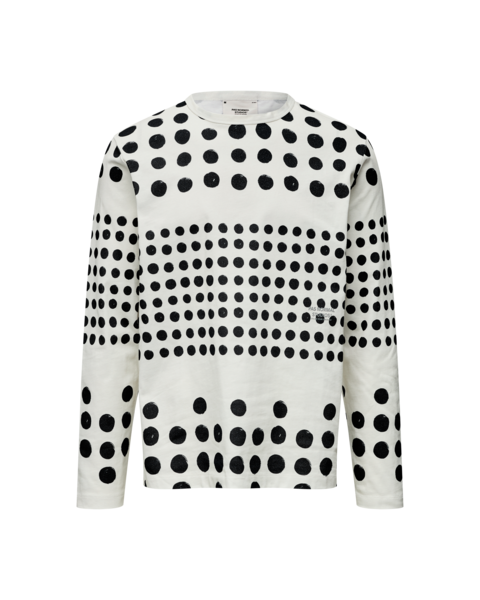 Pas Normal Studios Off-Race Graphic Long Sleeve T-Shirt - Off White Polka