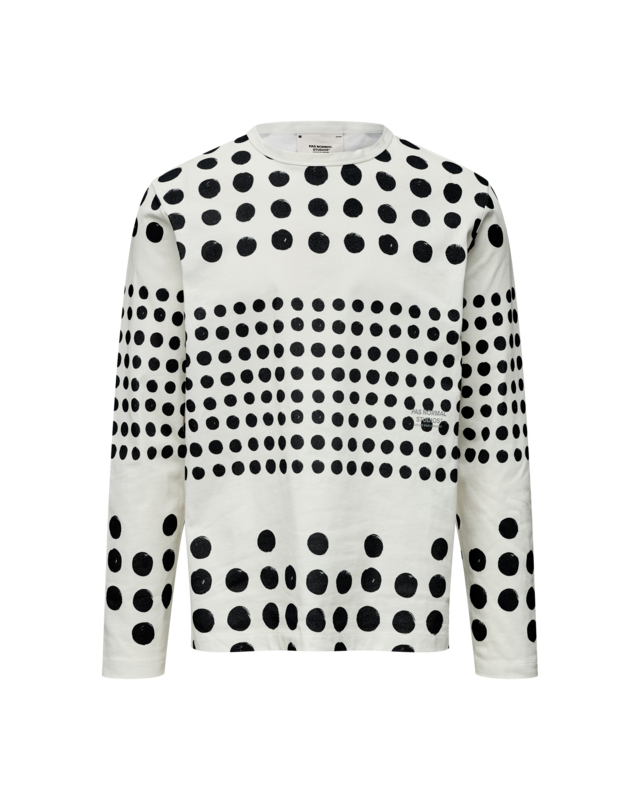 Pas Normal Studios Off-Race Graphic M Long Sleeve T-Shirt - Off White Polka 
