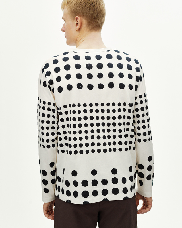 Pas Normal Studios Off-Race Graphic M Long Sleeve T-Shirt - Off White Polka 
