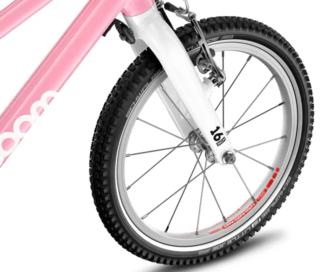 Woom Go 3 16" Powder Pink Barnesykkel 5,7kg, 4-6 år, 105-120cm 