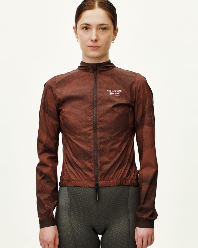 Pas Normal Studios Womens Mechanism M Stow Away Jacket - AOP Light Brown 