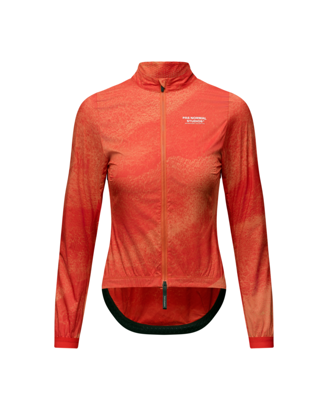Pas Normal Studios Womens Mechanism Stow Away Jacket - AOP Hibiscus Orange