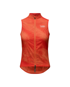 Pas Normal Studios Women's Mechanism S Stow Away Gilet - AOP Hibiscus Orange