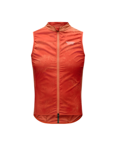 Pas Normal Studios Mechanism Stow Away Gilet - AOP Hibiscus Orange S