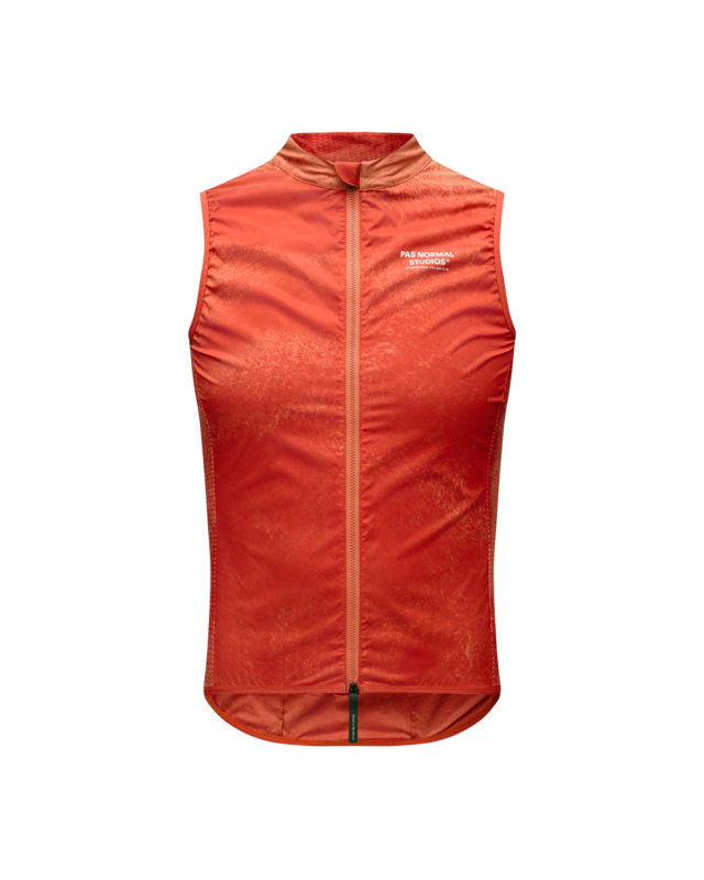 Pas Normal Studios Mechanism Stow Away Gilet - AOP Hibiscus Orange S 