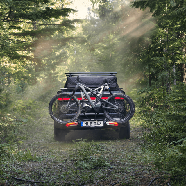 Thule EPOS 2-sykkels Plattform Hengerfestesykkelstativ Sammenleggbart 