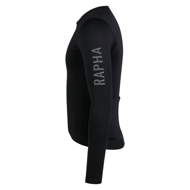 Rapha Men's Pro Team Long Sleeve S Lightweight Jersey - Black/Dark Grey 
