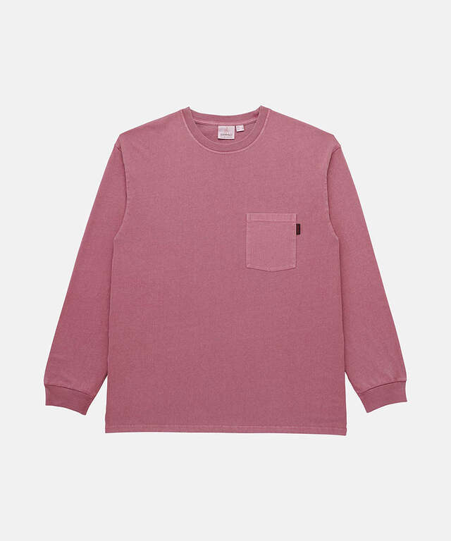 Gramicci L/S Pocket Tee S Red pigment 