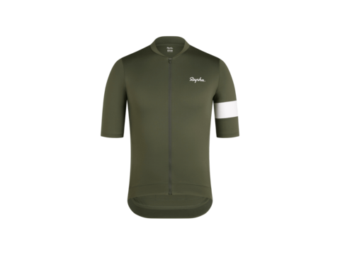 Rapha Core Men’s Cycling Jersey Dark Green/White