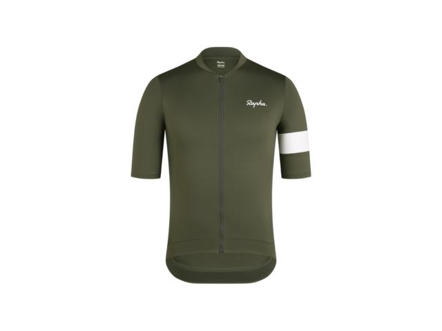 Rapha Core Men’s Cycling Jersey S Dark Green/White 