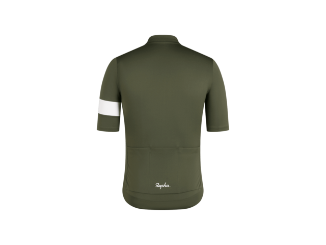 Rapha Core Men’s Cycling Jersey S Dark Green/White 