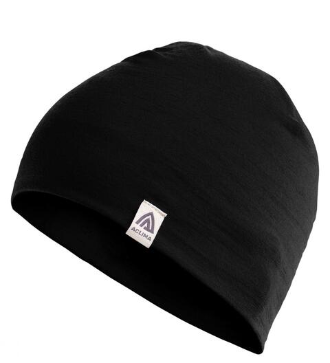 Aclima Lightwool 140 Relaxed Beanie Jet Black