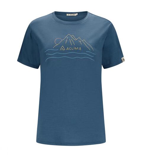 Aclima Lightwool 140 Tee Sunset Dame Blue Fusion