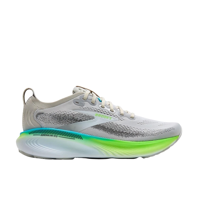 Brooks Adrenaline Gts 25 Herre 44,5 Oyster/Green Gecko/Blue 