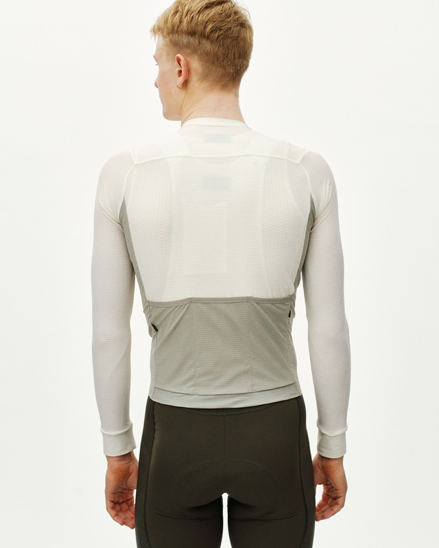 Pas Normal Studios Mechanism Pro M Long Sleeve Jersey - White/Light Grey 