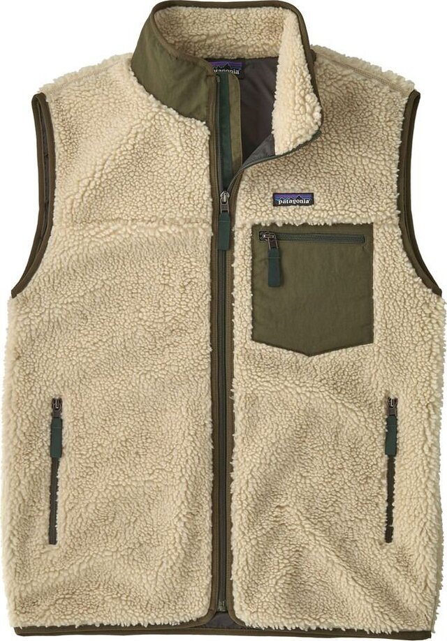 Patagonia Classic Retro-X Vest Herre M Dark Natural W/Basin Green 
