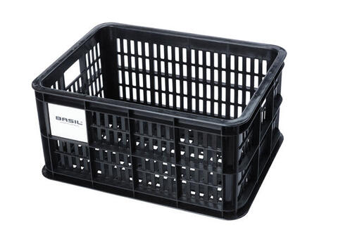 Basil Crate Medium Kasse Sort, 29.5L, resirkulert 