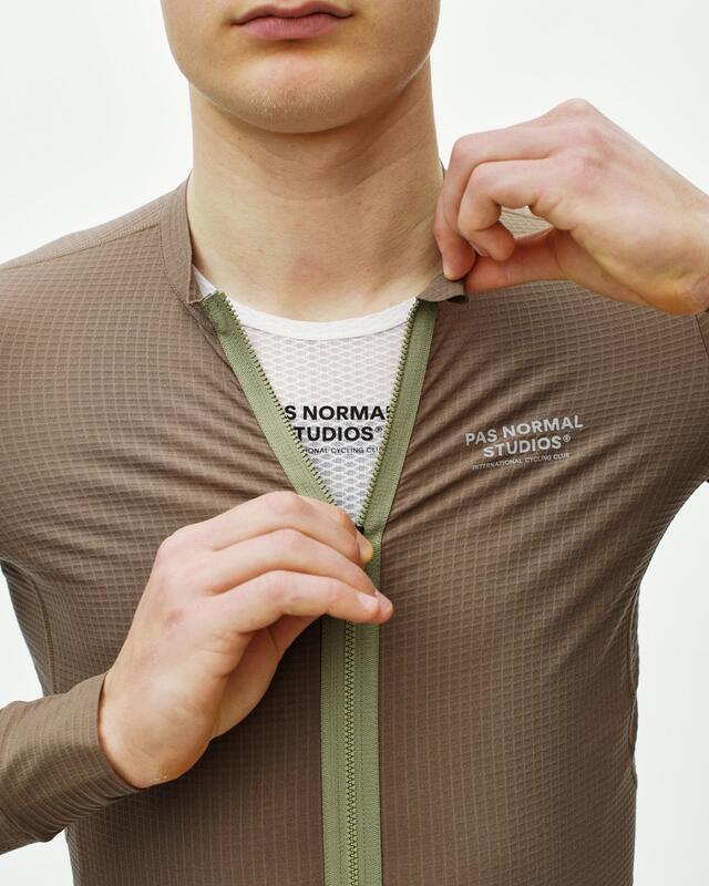 Pas Normal Studios Escapism XS Long Sleeve Jersey - Stone Brown 