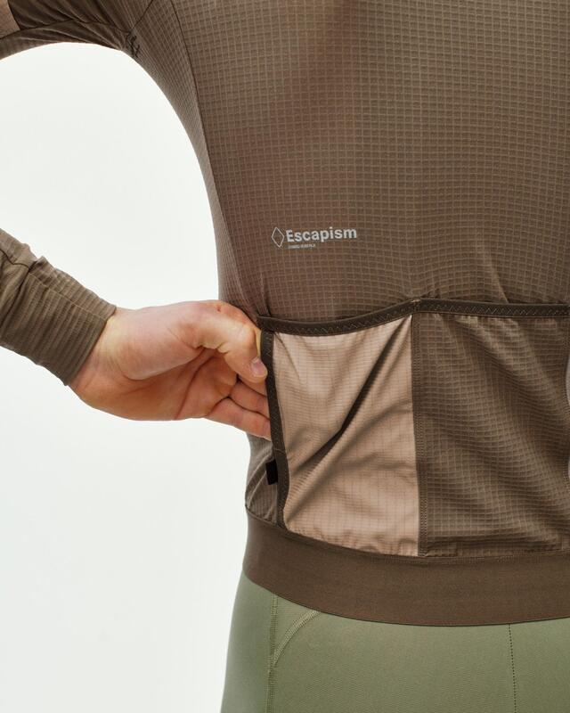 Pas Normal Studios Escapism XS Long Sleeve Jersey - Stone Brown 