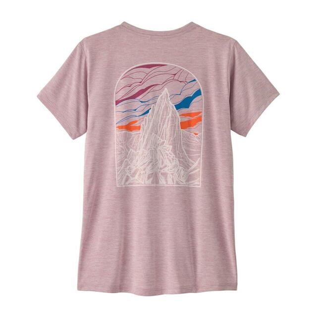 Patagonia W´S Cap Cool Daily Shirt M Cloud Crag - Qvlt Quiet Violet 