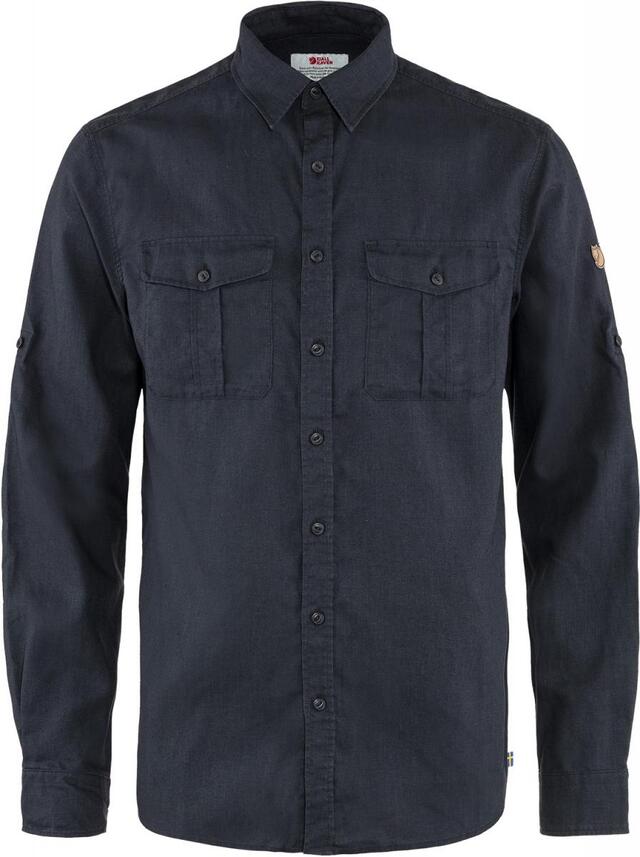 Fjällräven ÖVik Travel Shirt Ls M L Dark Navy 