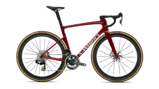 S-Works Tarmac SL9 - SRAM Red E1 Gloss Ruby Metallic / White Silver Metal