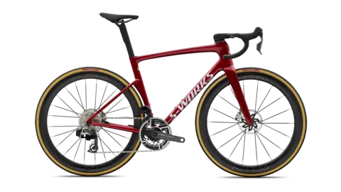 S-Works Tarmac SL9 - SRAM Red E1 Gloss Ruby Metallic / White Silver Metal