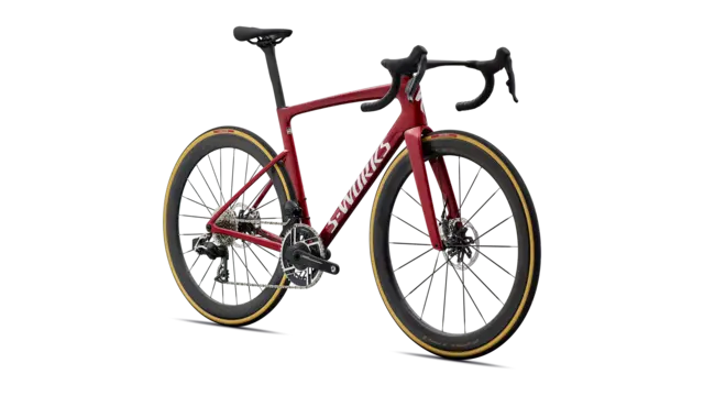 S-Works Tarmac SL9 - SRAM Red E1 56cm Gloss Ruby Metallic / White Silver Metal 